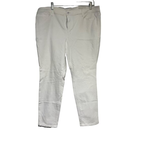 J. Jill Denim Authentic Fit Slim Ankle Jeans Size 18 White Women's Stylish & Com - Picture 1 of 6